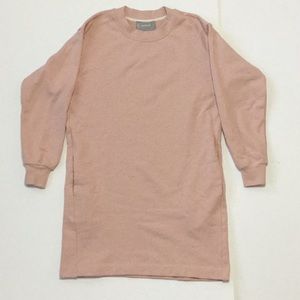Everlane Pink Sweatshirt Dress (Small)